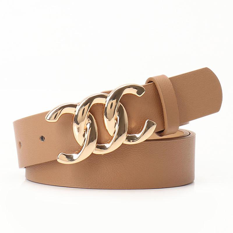 Womens Highend Business Leather Belt With Alloy Buckle For Office Chic Dress And Denim