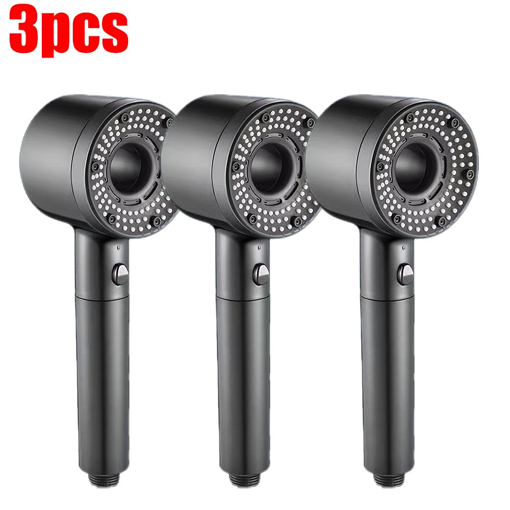 5 Modes One Key Stop Water-saving Shower Head Handheld Large Flow High-pressure Shower Nozzle with Filter Bathroom Showerhead
