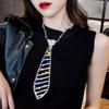 Rhinestone Neck Tie Women Rhinestone Necktie Necklace Party Costumes Jewelry Accessories Gift for Women