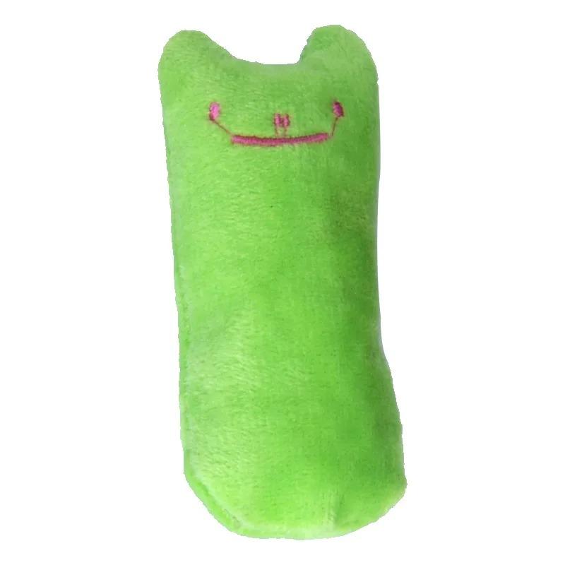 

Teeth Grinding Catnip Toys Funny Interactive Plush Cat Toy Pet Kitten Chewing Vocal Toy Claws Thumb Bite Cat mint For Cats зелёный
