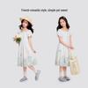 Girls' Summer Floral Puff Sleeve Princess Dress