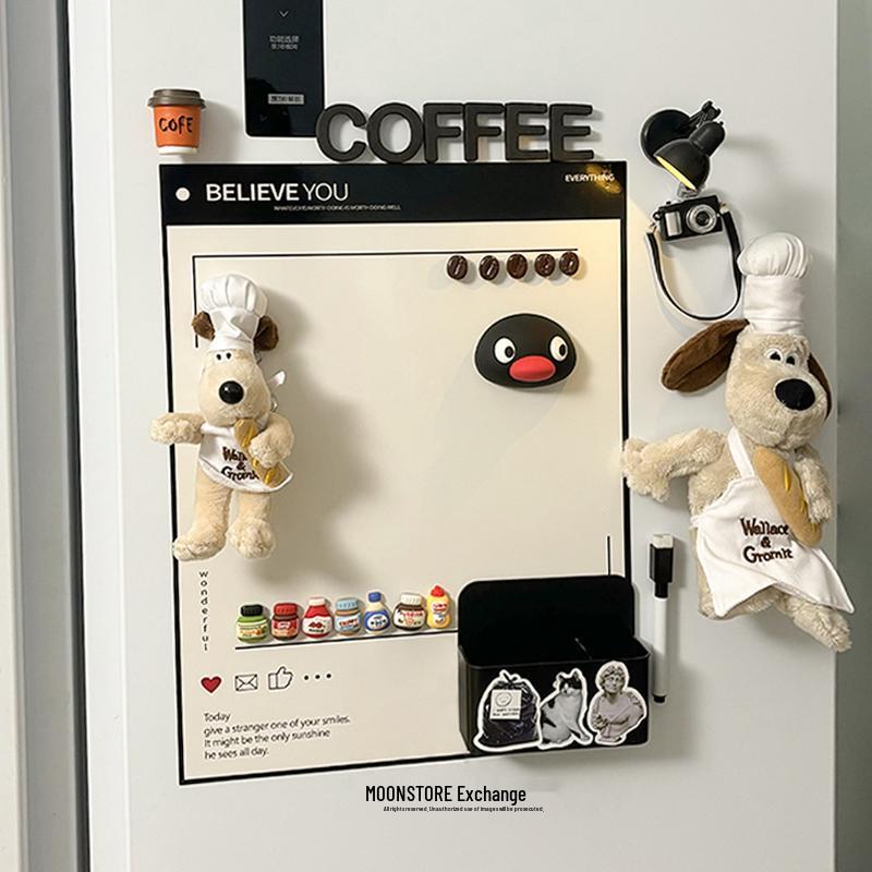 Placă Memo Magnetică Ștergibilă pentru Frigider - Decorare Placă Mesaje și Memento pentru Ușa Magnetică