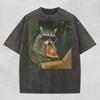 Raccoon Eating Pizza Shirt Comfort Colors | Funny Animal Meme Tee | Silly Trash Panda Graphic Shirt | Sarcastic Novelty Gift