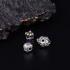 S925 Sterling Silver Copper Coin Toad No-Face Buddha Spacer Beads for DIY Prayer Beads and Accessories