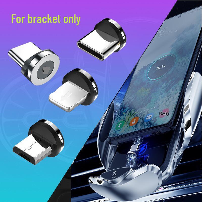 Adaptateur de Support Magnétique Sans Fil pour Voiture pour Apple, Vivo, Android, Type-C, Xiaomi, OPPO, Huawei