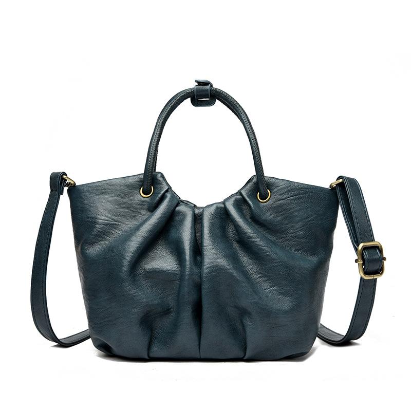 

Модная сумка-корзина для овощей. Модная плиссированная и высококачественная сумка через плечо на одно плечо. синий