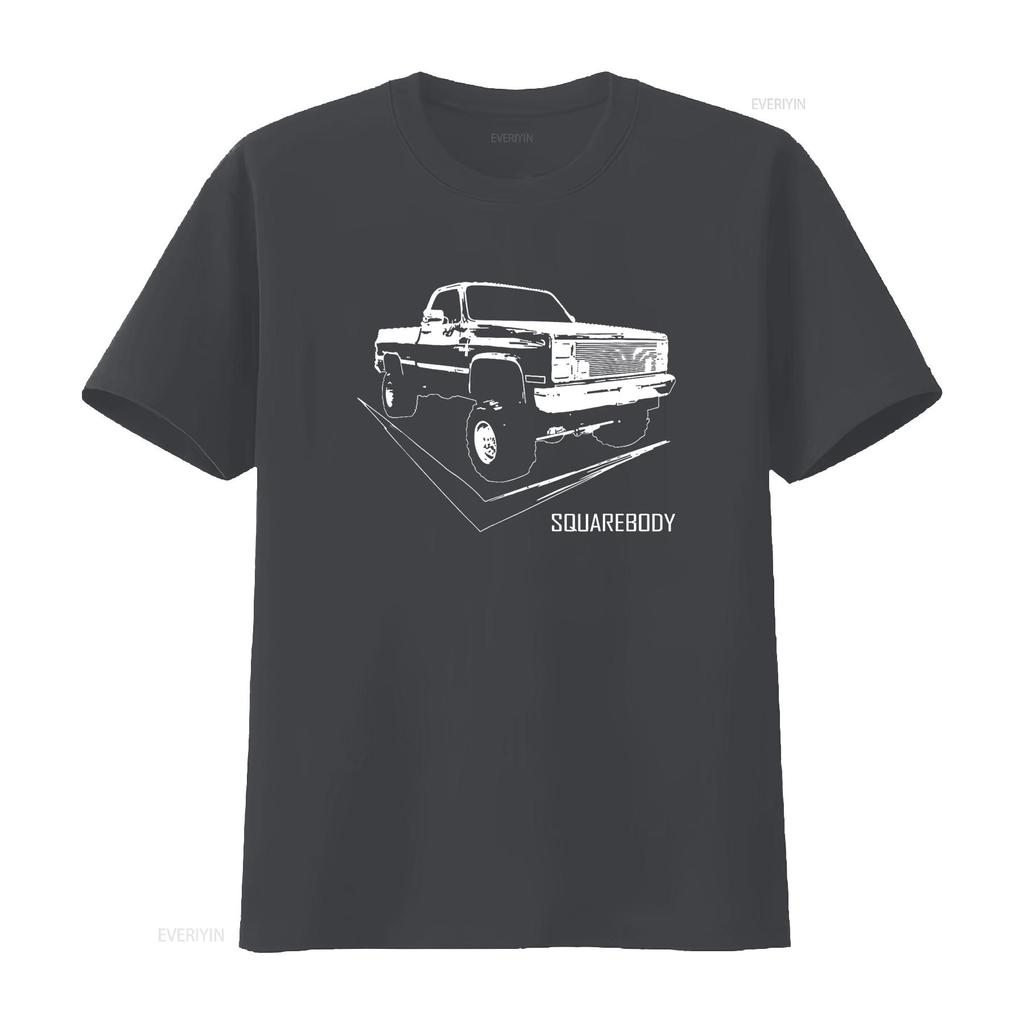 Classic Square Body Truck Squarebody T Shirt Vintage Washed Top For Everyday Wear Stylish Graphic Unisex Slightly Fashion