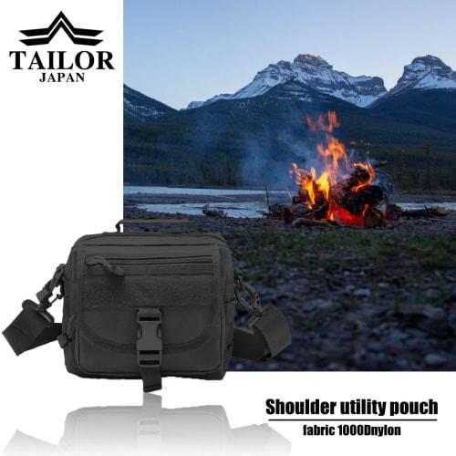 TAILOR JAPAN Shoulder Pouch, Military Pouch, Tactical Pouch, Airsoft Pouch, Camping Pouch, Utility Pouch, Multi-Function Pouch, Small Item Storage, MO