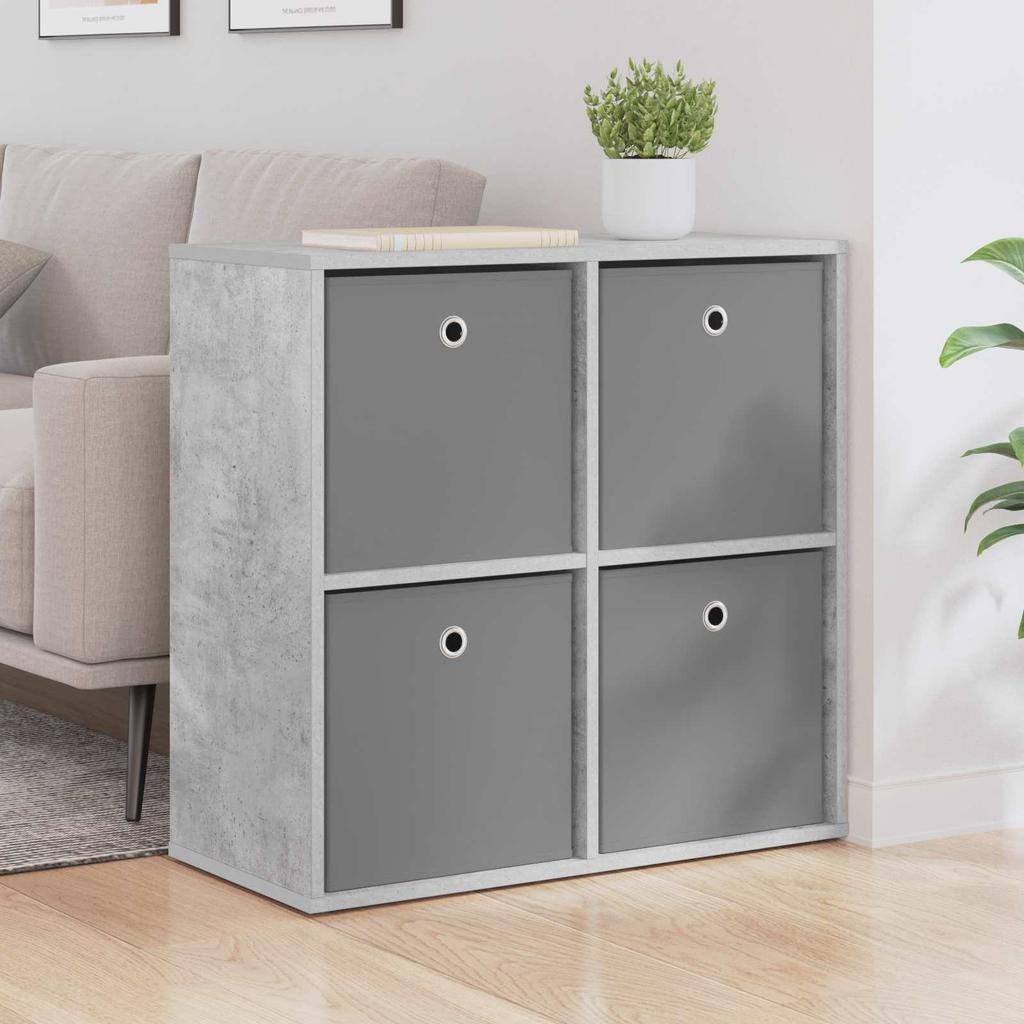 Sideboard with Drawers Concrete Grey 68.5 x 32 x 67 cm