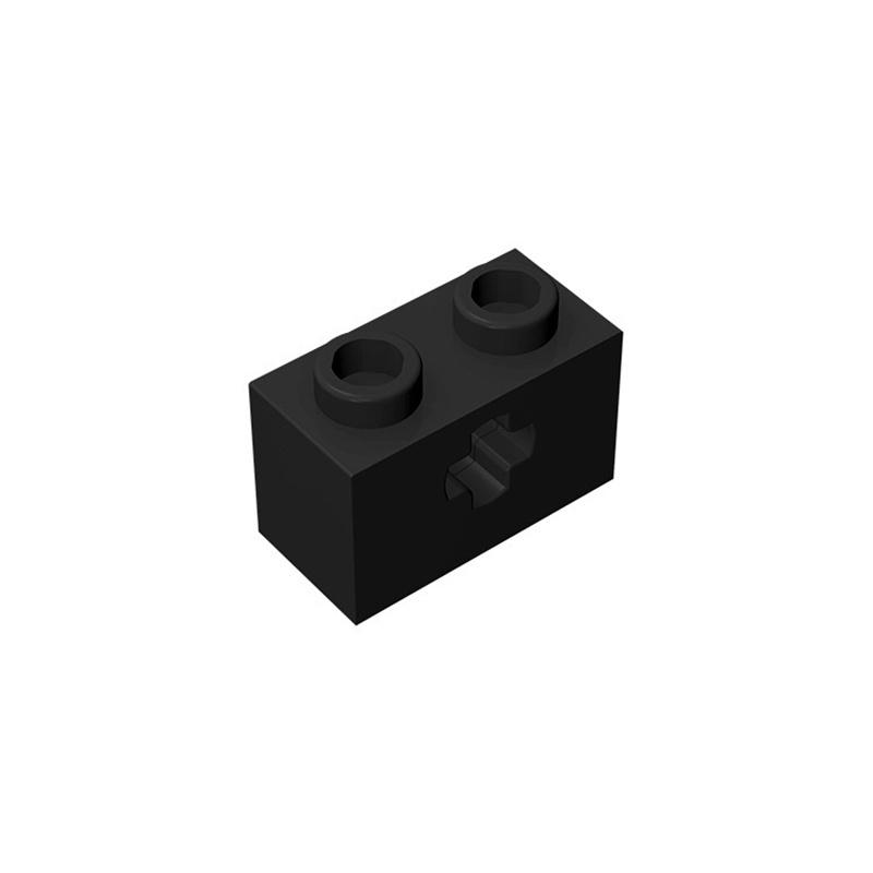 20pcs MOC Technical Parts 32064 31493 Brick 1x2 with Axle Hole Building Blocks