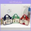 Peanuts Snoopy Canvas Lunch Bag Large Capacity Multifunction Tote Handbag For Daily Use
