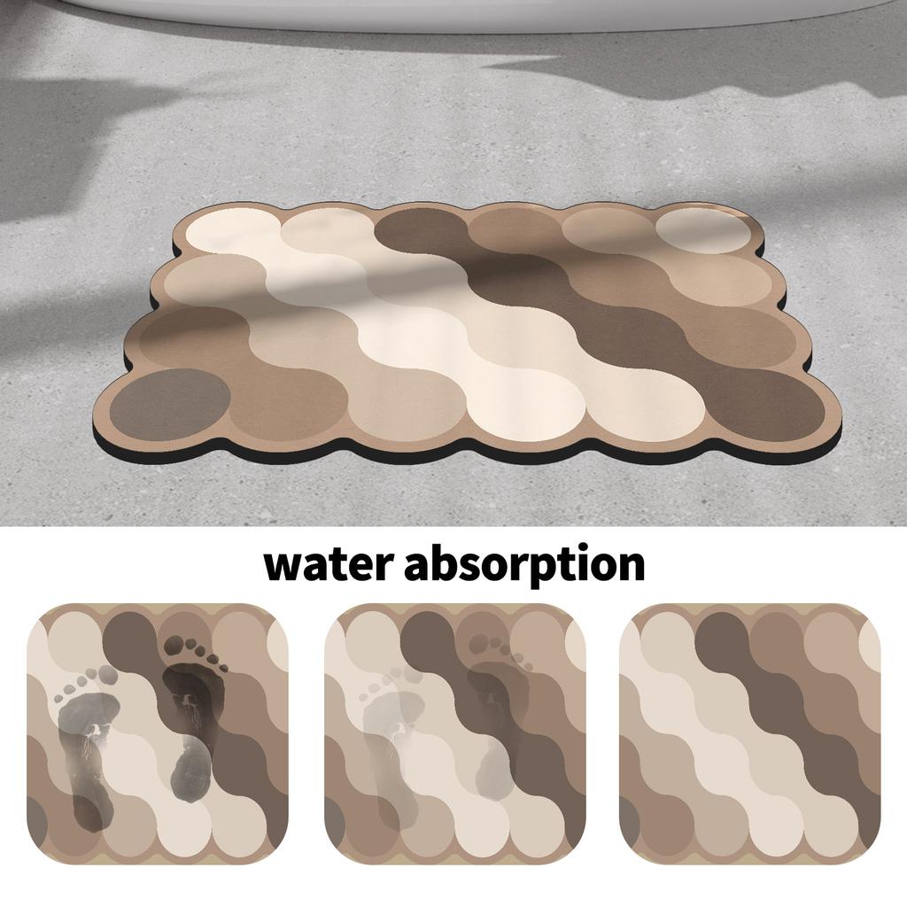 Luxury Diatomite Bathroom Shower Bath Mat Absorbent Foot Mats Non-slip Quick Dry Toilet Rugs Carpet Doormat Washable