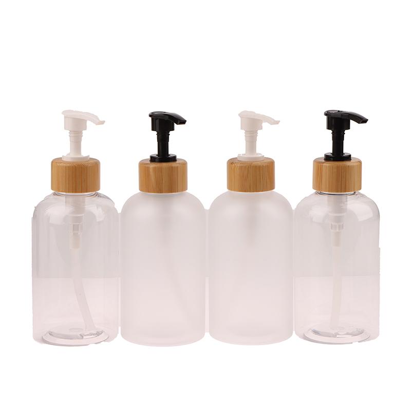 300/500 ml bambusový dávkovač s pumpičkou do kúpeľne, na misku pre domáce zvieratá, mydlo na riad, prázdna fľaša, na doplnenie pleťového mlieka, sprchový gél, tekutý, matná nádoba