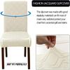 High Elastic Universal Chair Cover Jacquard Washable Dining Chair Slipcover Thickened Removable Chair Protector for Home Kitchen