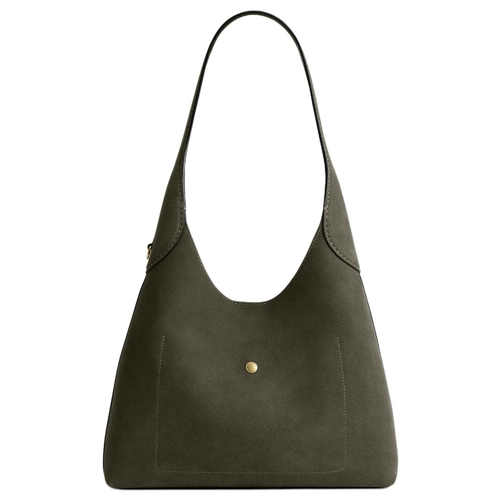Coach Brooklyn 28 Suede Shoulder Bag Olive Green CW637-B4OL