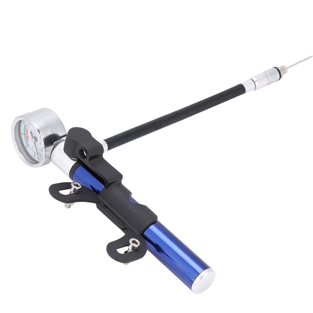 MIni Lightweight Bicycle Pump 88PSI Foldable Bike Ball Portable Pump Air Inflator (Blue)