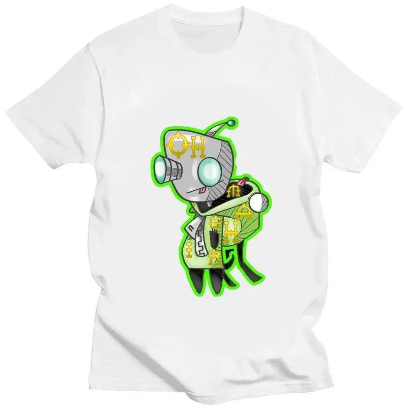 Invader Zim Graphic Tshirt Kawaii Zim Image Men Women Retro Shir Fashion Tee Cute Print Cartoon T Shirt Creativity Shortsleev