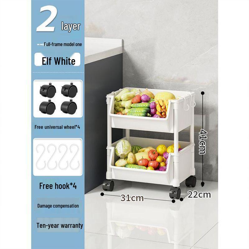 Multi-layer Kitchen Storage Rack for Snacks, Fruits, and Vegetables
