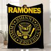 Rock Band R-Ramones Throw Kid-Friendly Flannel Throw Blanket Soft Warm Anti-Static Washable All Season