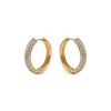 Boucles d'oreilles - LUXENTER - Mapris - finition or 18k - zircon blanc - 19 mm