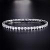 Excellent Iced-Out Chain Crystal Wedding Bracelet In Gold And Silver Cubic Zirconia Tennis Bracelet