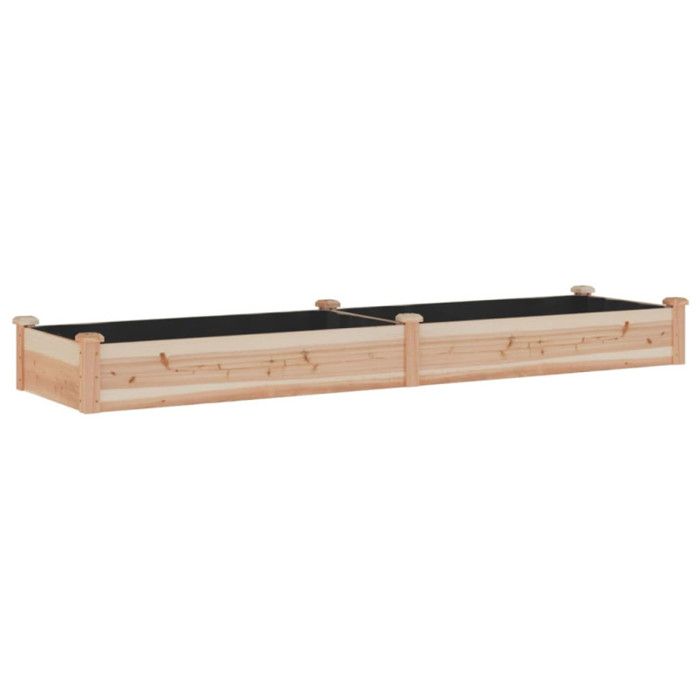 VidaXL Lit surélevé de jardin doublure 240x60x25 cm bois massif sapin 364298
