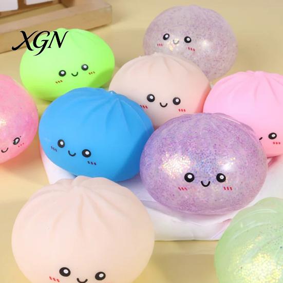Pinch Stress Reliever Relief Toys Steamed Bun And Steamer Set Decompression TPR Material Toy Soft Durable Anxiety for Adults