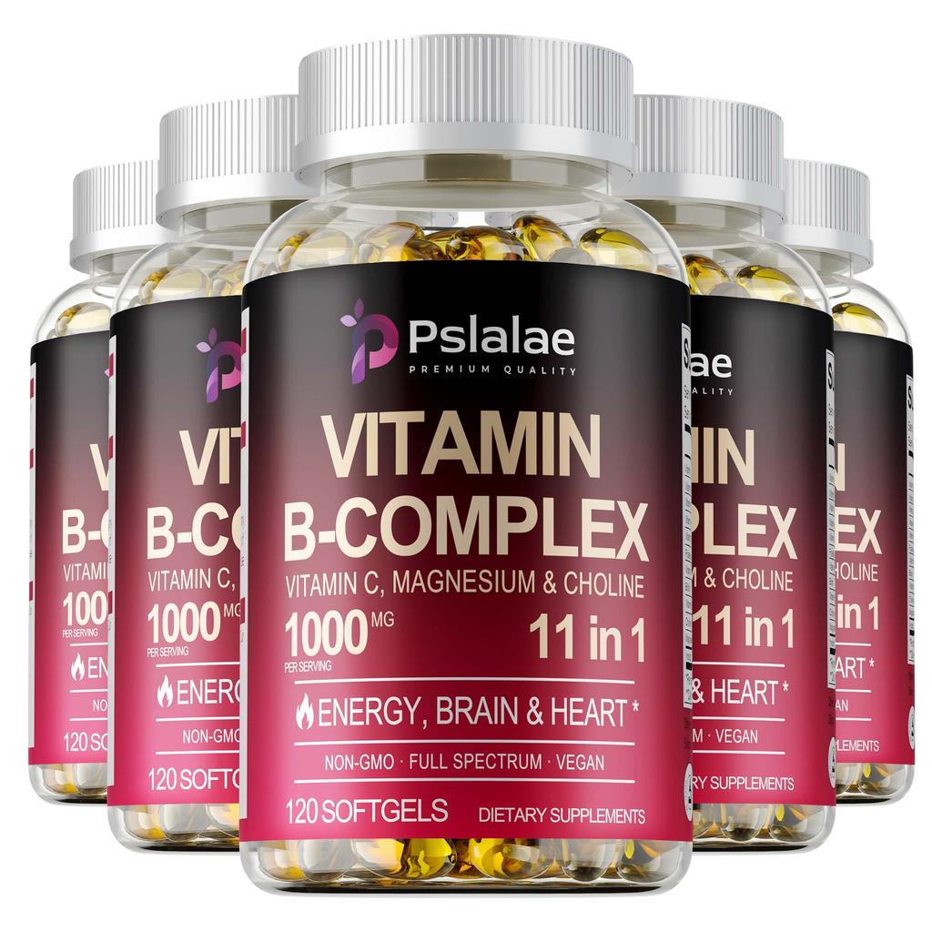 Complex B Vitamin Capsules, Containing Vitamin B1, Vitamin B2, Biotin, High-potency Formula, Suitable for Adults.