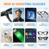 New Smart Glasses with AI Translator 8MP Camera 4K HD Take Videos and Photo Sunglasses BT Call for Men Women Fashion Glasses Wireless Music Playback