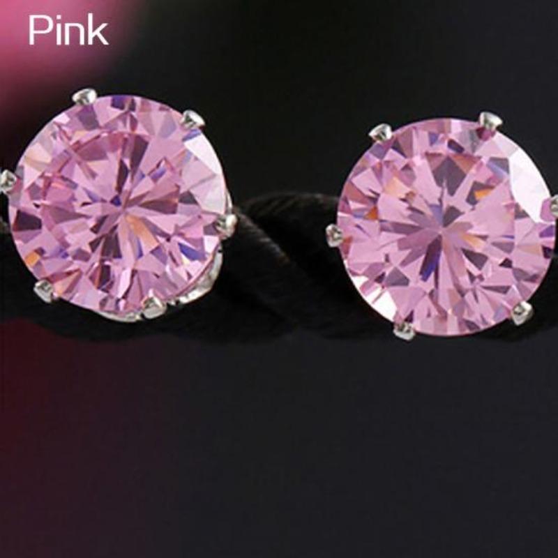 Unisex Moda Zarif Köpüklü Yuvarlak Kulak Çıtçıt Küpe Takı