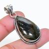 Natürlicher Labradorit Edelstein Handgefertigter 925 Sterling Silber Anhänger 1,77" AP-14967