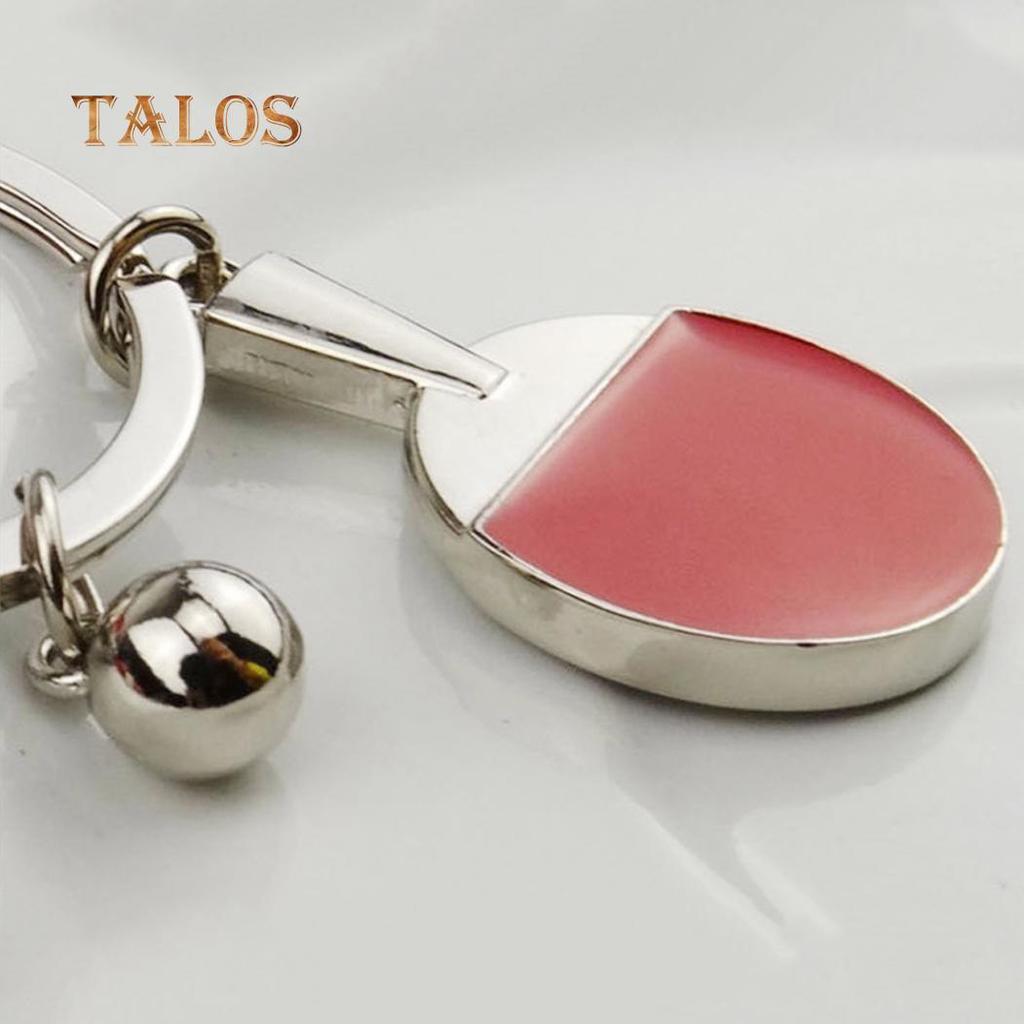 Pingpong Bat Ball Table Tennis Racket Keychain Car Key Chain Decor Ring Gift Accessories