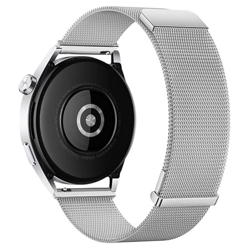 

KALEBOL For Huawei Watch GT 4 46mm Magnetic Milanese Strap 22mm Stainless Steel Watch Band Silver