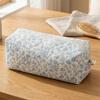 Soft Hair Dryer Storage Bag Quilting Cotton Dustproof Curler Storage Bag Zipper Closure Large Capacity Cosmetic Bag