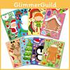Xh053 Colorful Diy Christmas Santa And Snowman Puzzle Stickers For Festive Fun