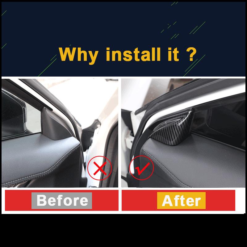 For Mazda CX-5 CX5 CX 5 2017 2018    Car Front Door Window Inner Triangle A Colum Cover Stickers Trim Accessories