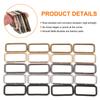36pcs Metal Rectangle Ring Buckles x Square Strap Webbing Belt Rings for Camping Dog Luggage Belt Craft DIY Accessories Bronze [uxcell] 4/5" 1"