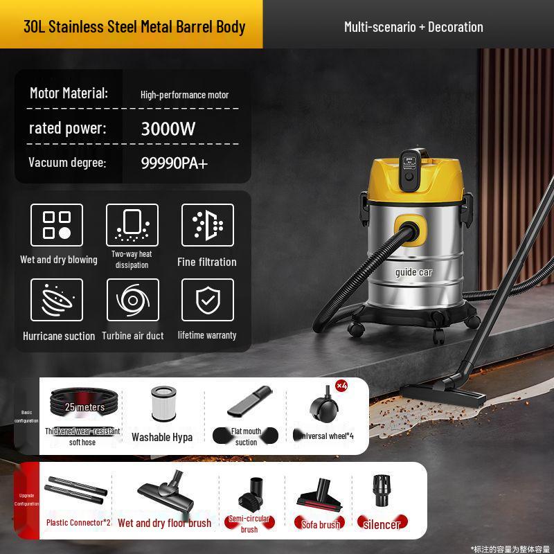 Aspirateur Domestique Puissant Sec et Humide pour Voiture et Usage Industriel