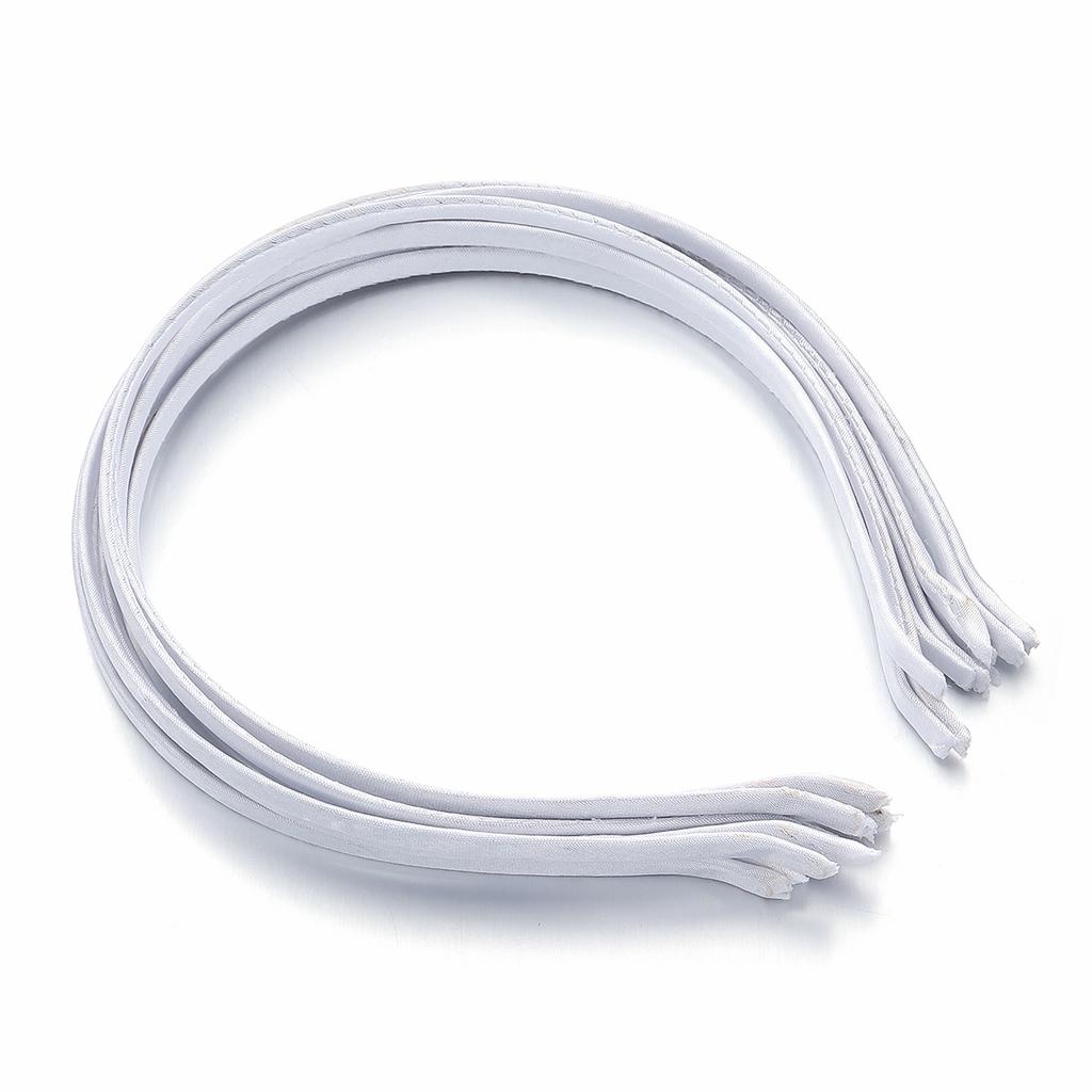 10Pcs Colorful Fabric Covered Headbands Hair Hoops Blank Base Settings DIY Hair Accessories Headwear Girls Makeup Wash Hairband