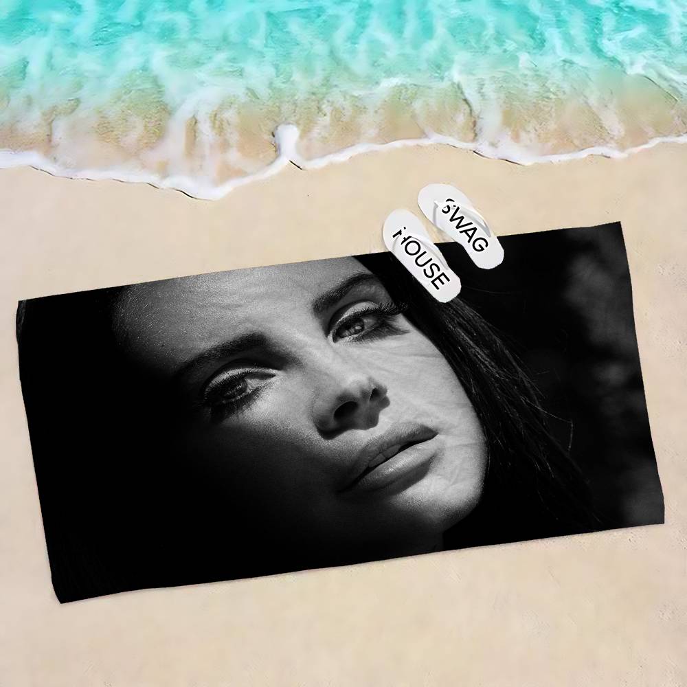 Sängerin Lana Del Rey Bluebird Mikrofaser Strandtuch Saugfähig Schnelltrocknend Weich Yoga Schwimmen Resort Bergsteigen Handtuch