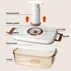 Vacuum Food Storage Box Food Container with Removable Drain Plate Large Capacity Food Dispenser for Fruit Vegetables Bread Snack