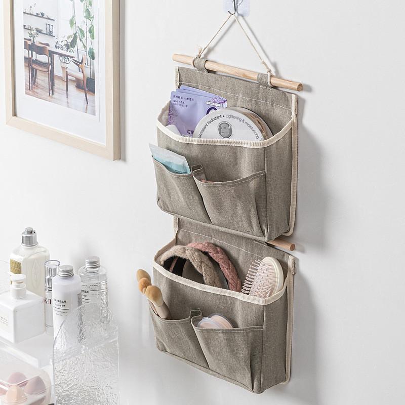 Wall Mount Storage Bag For Bedroom Organizer With Large Capacity For Dorm Room And Closet Use