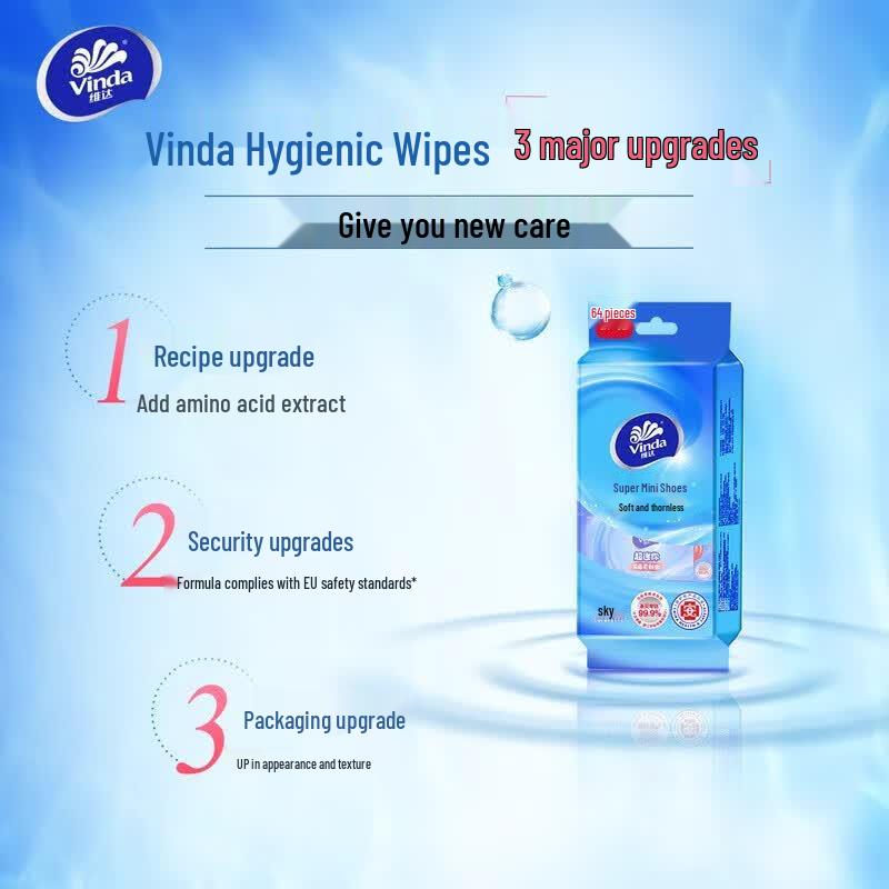 Vinda Gentle Antibacterial Mini Portable Wet Wipes