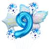 Butterfly 32 Inch Digital Flower Aluminum Film Balloon Set Baby Birthday Balloon Party Decoration Scene