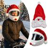 Holiday Riding Helmet Cover Christmas Santa Motorcycle Cover, Plush Claus Hat Gear for Decoration, Xmas Accessories Men