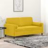 Vidaxl 2-Seater Sofa with Cushions, Yellow, 140 Cm, Velvet