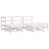 VidaXL Garden Lounge Set 6 Pcs, Sofas with Footrest, Furniture Set with Coffee Table Patio Terrace, Rustic, White 3186313