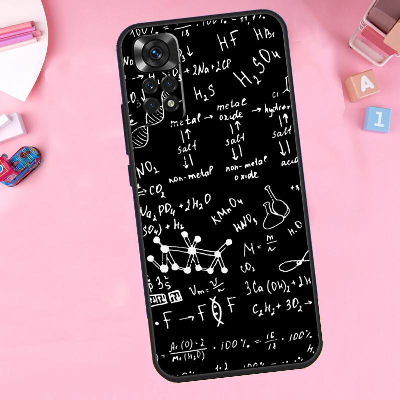 Physics Science Maths Formula Case For Xiaomi Redmi Note 11 8 9 10 Pro 12 Turbo 8T 9S 10S 11S 12S Redmi 12C 10C 9C Cover