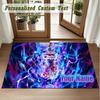 Crystal Velvet Square Rug Custom NameDragon Ball Pattern Non Slip Home Floor Decor Rug