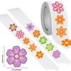 500PCS Cartoon Flowers Roll Stickers Colorful Flowers Shaped Graffiti Sticker DIY Scrapbooking Phone Luggage Skateboard Decals